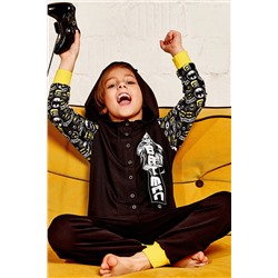 Пижама д/мал модель "комбинезон" Juno "Бэтмен" AW20BJ0615 черный/бэтмен