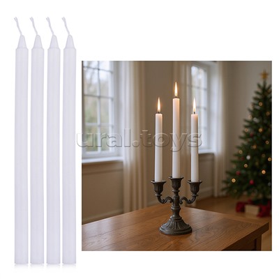 Набор свечей восковых (4шт х 1,22*20см)