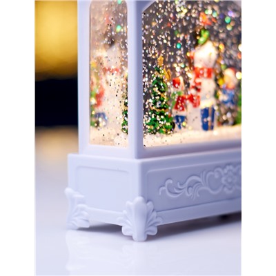 Фигура светодиодная «Снеговик» 5.5×14×19.5 см, от батареек 3хААА, музыка, USB, свечение тёплое белое