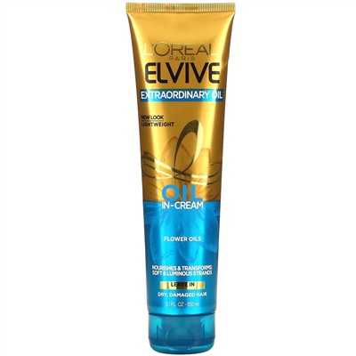 L'Oreal, L'Oreal Paris, Elvive, Extraordinary Oil, Oil-In-Cream, 5.1 fl oz (150 ml)