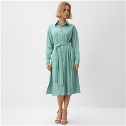 Платье миди женское MINAKU: Casual collection, зелёное, размер 42