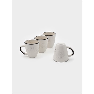 Набор кружек Доляна Nature, 4 шт., 400 мл, керамика, бежевые