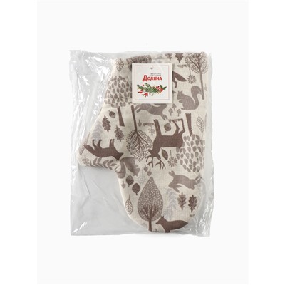 Варежка-прихватка Доляна Forest dwellers 20×27 см, 100% хл, ватин 250 г/м²