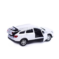 Машина металл Lada Vesta Sw Cross 12 см, (двери, багаж, белый) инерц, в коробке