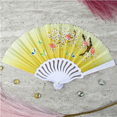 Веер 23 см / 622-8 /уп 12/600/ микс, пластик, полиэстер