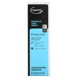 Comvita, Propolis Oral Spray, Peppermint, Aniseed and Myrrh, 0.7 fl oz (20 ml)