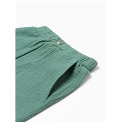 Брюки «Крошка Я. Муслин», рост 92 см, зелёные