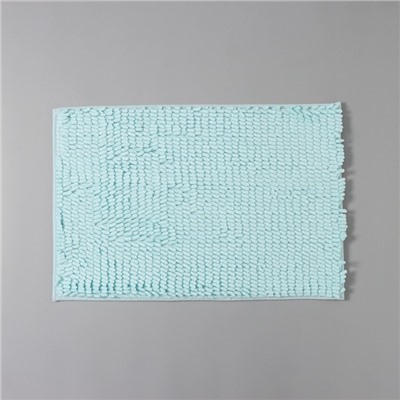 Коврик для дома Доляна «Букли длинные», 40×60 см, голубой
