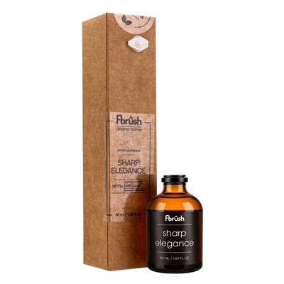 Диффузор ароматический Craft Sharp Elegance, с палочками, свежий древесно-пряный аромат для дома, 50 мл