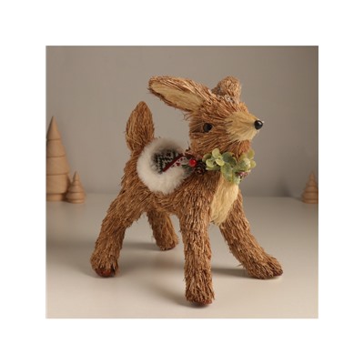 Фигурка новогодняя «Оленёнок в новогодней накидке», 18×15×21 см