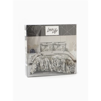 Постельное бельё 1.5-спальное LoveLife «Цветение» Brown line, микрофибра