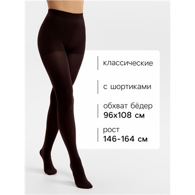 Женские колготки MINAKU 100 ден, тёмно-коричневые, размер 2/S