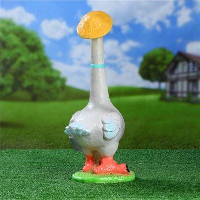 Садовая фигура из гипса «Гусь в галстуке», 21×28×53 см