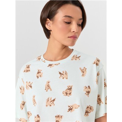 КОМПЛЕКТ ЖЕНСКИЙ (ФУТБОЛКА, БРИДЖИ) 592444