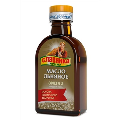 Масло льняное "Славянка Арина" 200мл ЭКОПРОДУКТЫ, 1175858