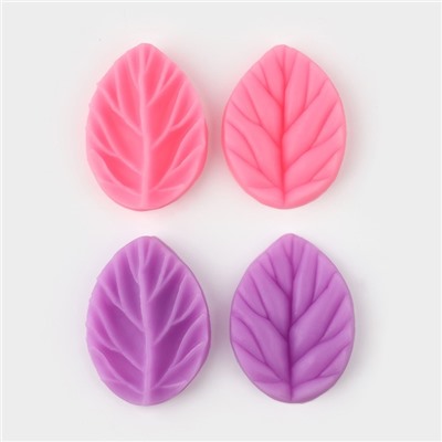 Молд кондитерский «Лист вишни», силикон, 2 части 7.5×5.5 см, МИКС