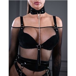 Стильный замшевый ошейник с поводком Sex Game