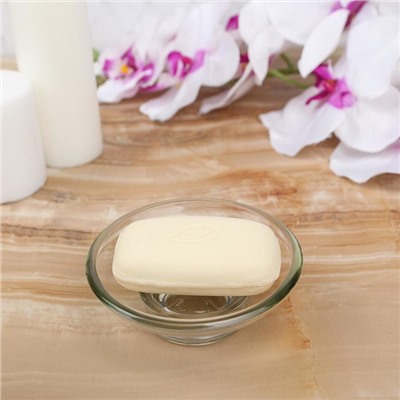 Мыльница стеклянная, 10.7×10.7×4 см, прозрачная