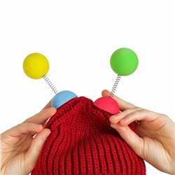 Карнавальная шапка «Глазастик» с рожками р-р 56-58, бордовая