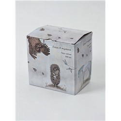 УЦЕНКА Чайная пара 440 мл, блюдце 16 см «Ёжик в тумане», нет блюдца