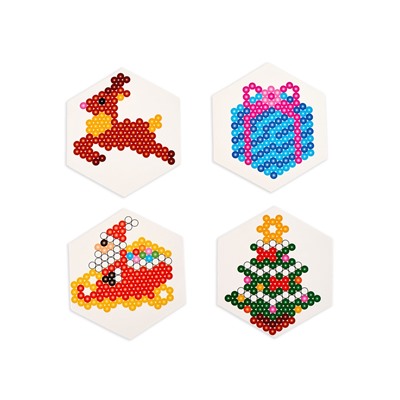 УЦЕНКА Аквамозаика «Олень с Дедом Морозом», магниты