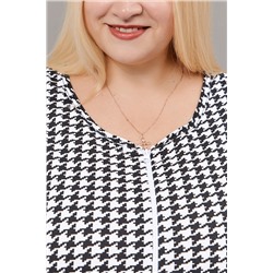 Халат домашний на молнии больших размеров Х-01 гусиная лапка