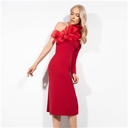 Платье-футляр с объемным декором, Королева соблазна (red)