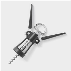 Штопор для вина «Профи», 17.5 см, цвет чёрный