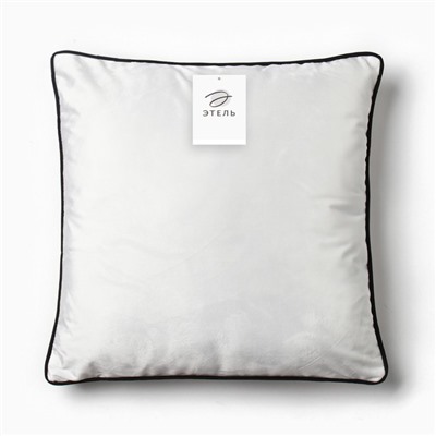 Наволочка декоративная «Этель. Кант», 45×45, велюр, белая