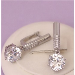 Серьги родий  H01-5039