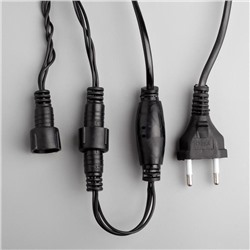 УЦЕНКА Гирлянда «Нить», 15 м, IP20, 400 LED, 220 В, 8 режимов, тёмная нить, свечение мульти