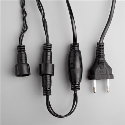 УЦЕНКА Гирлянда «Нить», 15 м, IP20, 400 LED, 220 В, 8 режимов, тёмная нить, свечение мульти
