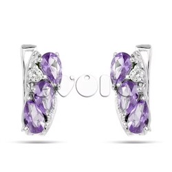 Серьги из серебра аметист, Свидание