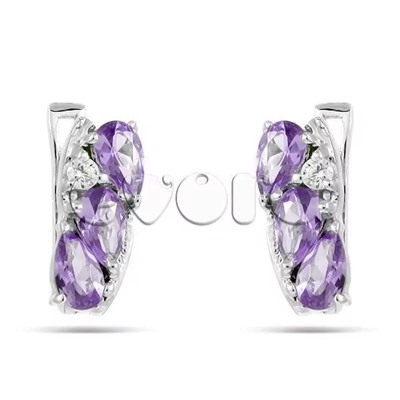 Серьги из серебра аметист, Свидание