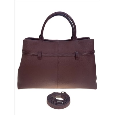 Женская сумка из натуральной кожи, цвет бордовый