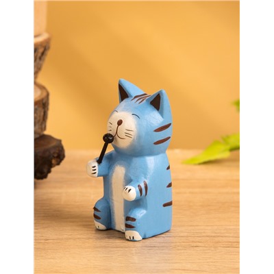 Сувенир «Кот с микрофоном», 3×4×8 см, дерево, МИКС