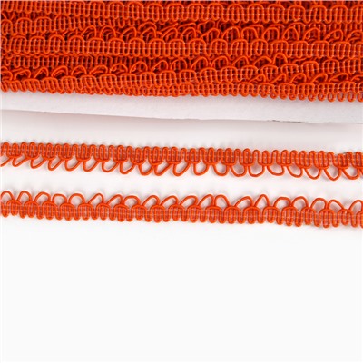 Тесьма «Фестоны» оранжевая, шириной 1.3 см, по 50 м