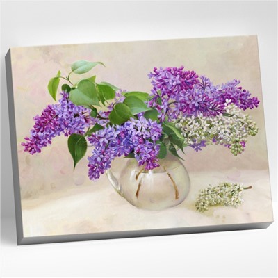 Картина по номерам 40х50 "Бузин. Ветки сирени" (29 цветов)