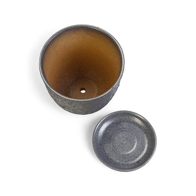 Горшок для цветов «Шагрень», 1.8 л, d=16 см, h=16 см, керамический, с поддоном