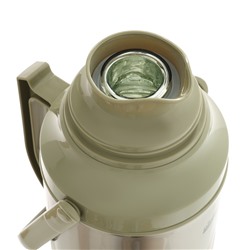 УЦЕНКА Термос 3.2 л, со стеклянной колбой, сохраняет тепло 12 ч, с кружкой, оливковый