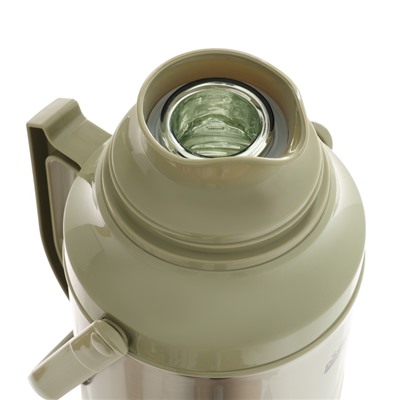 УЦЕНКА Термос 3.2 л, со стеклянной колбой, сохраняет тепло 12 ч, с кружкой, оливковый