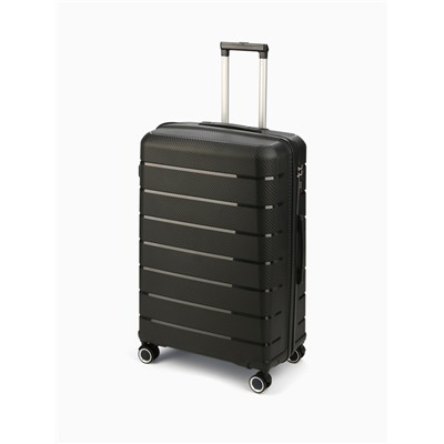 УЦЕНКА Чемодан 28", РР, 50*30*74, отд на молнии, код замок, 4 колеса, черный