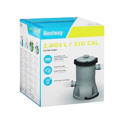 Фильтр-насос для бассейнов, с картриджем «II», 2006 л/ч, 58383 Bestway