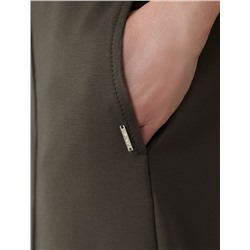 Прямые трикотажные брюки на резинке из футера двухнитки эластичные