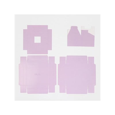 Коробка подарочная для цветов с вазой и пластиковыми окнами складная, упаковка, «Лаванда», 16×23×16 см