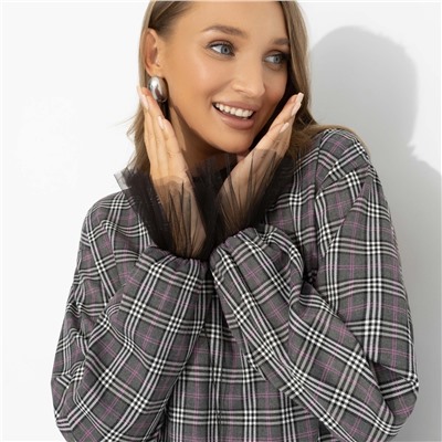 Платье комбинированное с сеткой, Вне формата (эталон)