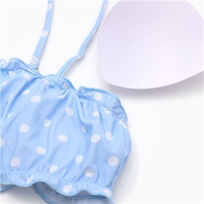 Купальник раздельный со сборкой женский MINAKU, голубой, размер 46