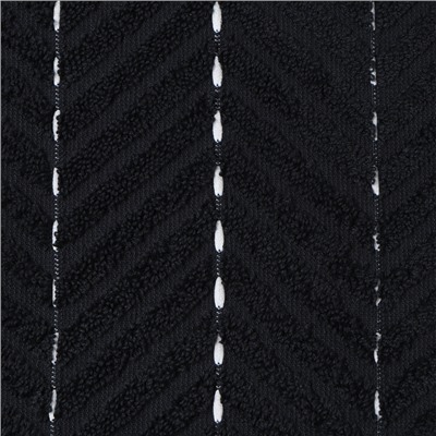 Коврик махровый «Этель» Lines, 50×70 см, хлопок 100%, черный