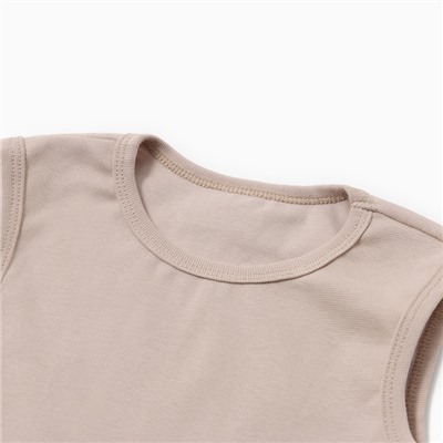 Комплект для девочки (майка и велосипедки) MINAKU, бежевый, рост 104 см