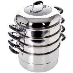 21465 Мантоварка 4х-ярусная 12л 32см нерж/ст МВ (х2)